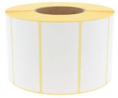 Thermoetikett 100 x 50 •Eco •weiß matt •perm •Ø 40/115 •1000 Eti./Rolle •außen